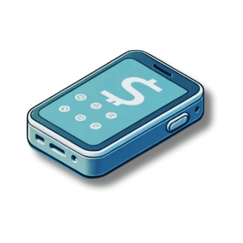Isometric icon of a crypto hardware wallet.