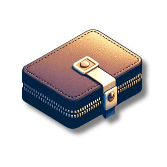 Isometric icon of a wallet.